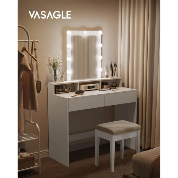 VASAGLE COIFFEUSE AVEC MIROIR LED-Photoroom